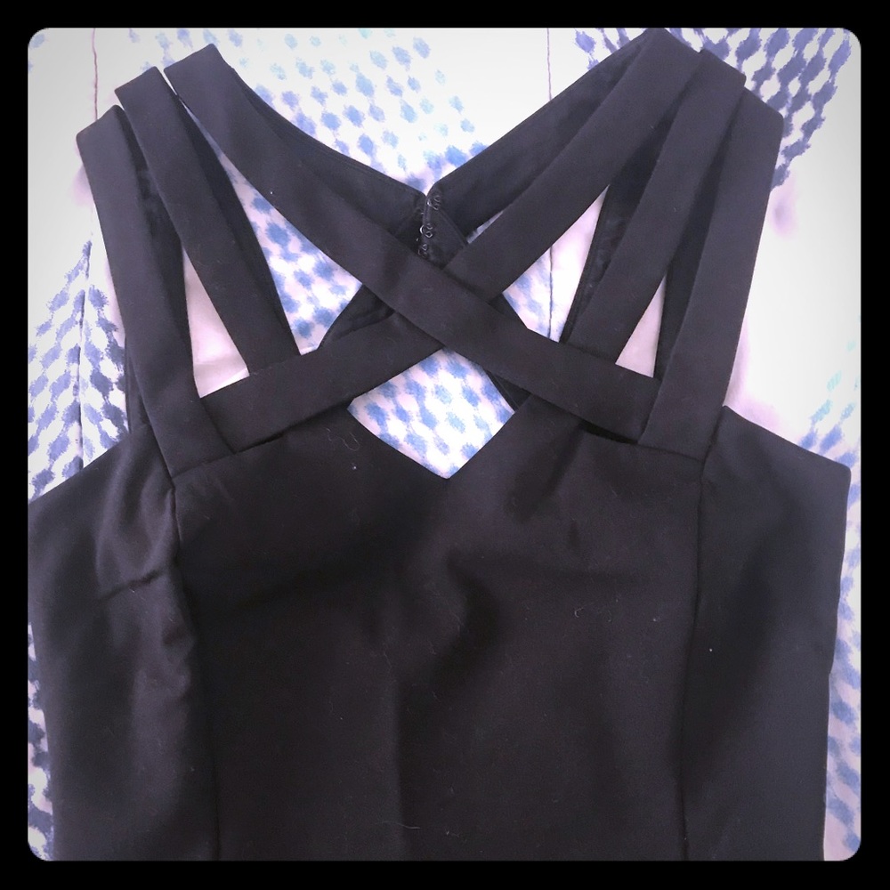 Body-con black dress
